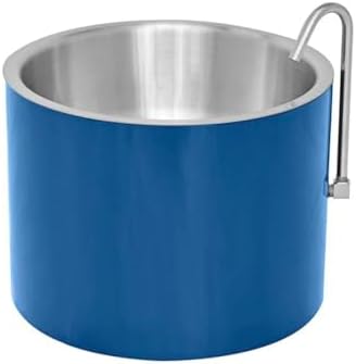 Smart Dog Water Bowl for Outside - Connects to Garden Hose - WiFi App Controlled Timer for Automatic Water Flow - Stainless Steel Outdoor Pet Water Bowl - Large Capacity (Blue)