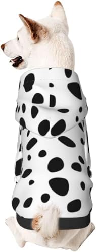 Fashion Pet Dog Cat Hoodies,Dalmation Print Pet Clothes Puppy Winter Sweatshirt Warm Sweater Coat Jacket S by ZFYIPOK