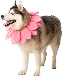 ComfyCamper Dog Pink Flower Neckpiece Costume - XS Small Medium XL XXL Bee Daisy Cosplay Halloween Costumes, XL - Image 3