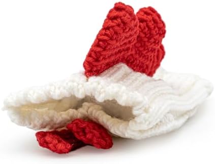 Zoo Snoods Rooster Costume - Knit Chicken Dog Snood Ear Wrap for Pets, Warm Neck Cover for Halloween and Winter (White, Large) - Image 2