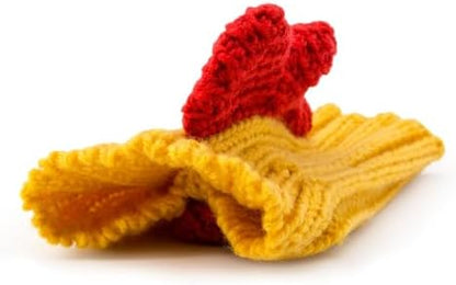 Zoo Snoods Rooster Costume - Knit Chicken Dog Snood Ear Wrap for Pets, Warm Neck Cover for Halloween and Winter (Small) - Image 3