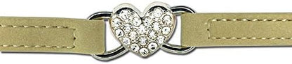 CHUKCHI Heart Bling Cat Collar with Safety Belt and Bell 8-11 Inches