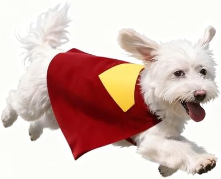 Red Hero Dog and Cat Costume Cape for Halloween and Parties (Small) by Unknown