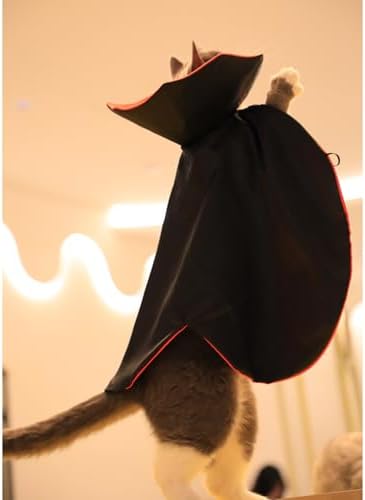 Dog Cat Vampire Cloak Costume for Small Medium Large Dogs Cats, Halloween Dog Costumes Cat Vampire Cloak - Image 4