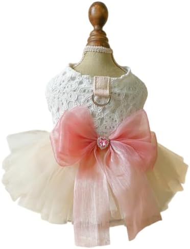 Fashion Sweet Puppy Dog Blingbling Princess Skirt Pet Dog Lace Cake Camisole Tutu Dress G-White M by MaruPetyourkidsfriends