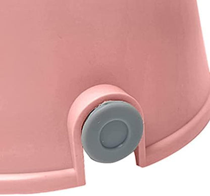 Hotumn Pet Standing Water Dispenser Splash-Proof Cat Dog Standing Drinking Bowl Height Adjustable with Detachable Pole Automatically Feeding Water Anti-Spill for Puppy Dog Cat Small Pet (Pink&Grey)