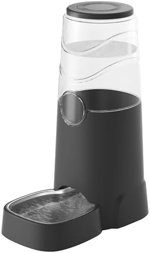 8L Automatic Dog Water Dispenser with Stainless Steel Feeder Bowl
