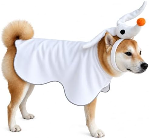 ComfyCamper Dog Ghost Costume Spooky Cosplay Christmas Halloween Scary, S by ComfyCamper