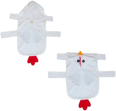 Dog Halloween Costumes Dog Chicken Costume Halloween Pet Clothes for Halloween Pet Party Cosplay (White, Large) - Image 4