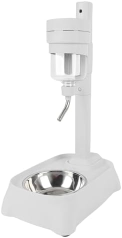 ANGGREK Pet Stagnant Water Dispenser, Versatile Automatic Easy Clean Dog Water Bottle Dispenser with Holder for Cats Dogs (Elegant Gray)