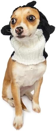 Zoo Snoods Orca Costume - Warm Knit Dog Snood Wrap for Pets, Neck Ear Cover Protection, Halloween Winter (Small) by ZooSnoods