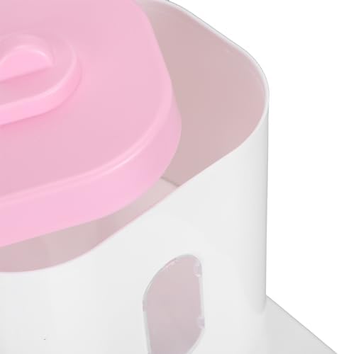 Automatic Cat Feeder and Water Dispenser Set, Pet Food Water Dispenser, Automatic Dog Feeder and Dog Water Dispenser, 2 in 1 Large Capacity Detachable Automatic Cat Waterer Feeder for Dog Puppy (Pink)