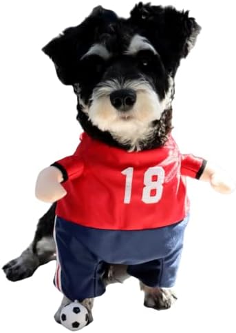 Soccer Player Dog Costume Adjustable Halloween Outfit-S - Image 4