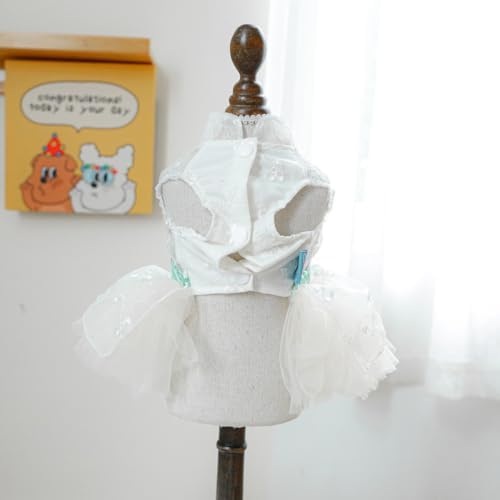 Fashion Sweet Puppy Dog Blingbling Princess Skirt Pet Dog Lace Cake Camisole Tutu Dress C-Green XL - Image 3