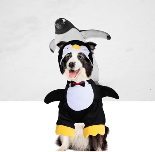 DELIFUR Dog Halloween Penguin Costume - Adorable Pet Clothes Animal Cosplay Halloween Costume for Small Dogs Holiday Funny Outfits (Penguin, Small) - Image 2