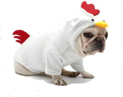 Rooster Pet Costume for French Bulldog, Funny Rooster Outfit, Dog & Cat Party Clothes, Halloween Cosplay (S) - Image 3