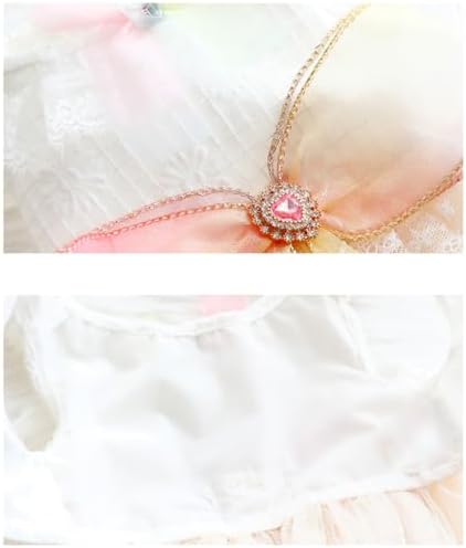 Fashion Sweet Puppy Dog Blingbling Princess Skirt Pet Dog Lace Cake Camisole Tutu Dress D-Pink S - Image 6