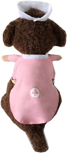 NACOCO Dog Cat Nurse Costume Pet Nurse Clothing Halloween Jeans Outfit Apparel (XS) - Image 5