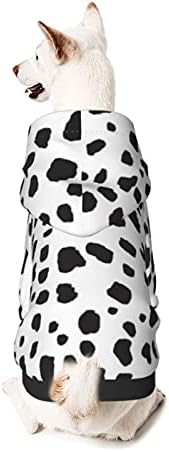Fashion Pet Dog Cat Hoodies,Dalmatian Animal Print Pet Clothes Puppy Winter Sweatshirt Warm Sweater Coat Jacket L by ZFYIPOK