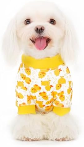Paiaite Dog Pajamas Onesie: Comfortable Four-Legged Apparel for Small, Medium, & Large Dogs, Polyester Material for Comfort, Wrinkle Resistance, Moisture Wicking, Stretchiness Cartoon Duck XXL - Image 2