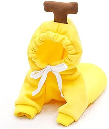 Pet Clothing Dog Transformation Shaped Hoodie (Yellow Banana,S) by maruomiki