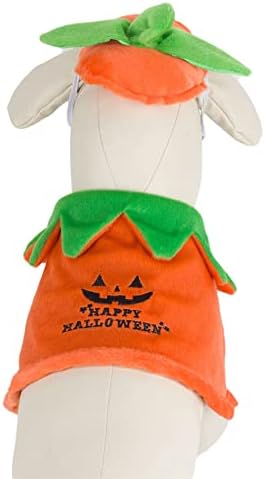 ADOGGYGO Halloween Pumpkin Dog Costume, Orange Dog Pumpkin Hat Cloak Set - Image 4