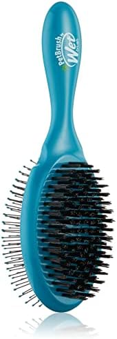 Wet Brush Ultimate Dual-Sided Detangling Brush - Ultra Soft IntelliFlex Bristles, Removes Loose Hair & Dirt for Dogs, Cats, Rabbits - Teal by WetBrush