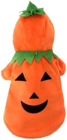 Dog Cat Halloween Pumpkin Costume, Pet Cosplay Costumes, Puppy Fleece Hoodie Coat for Small to Medium Dogs(X-Large) - Image 5