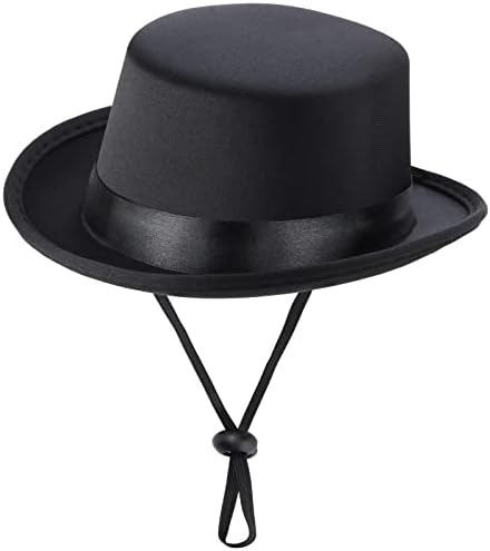 Yewong 2-Piece Pet Formal Accessories Set - Top Hat with Tuxedo Bandana Collar for Dog & Cat (Set-E) - Image 2