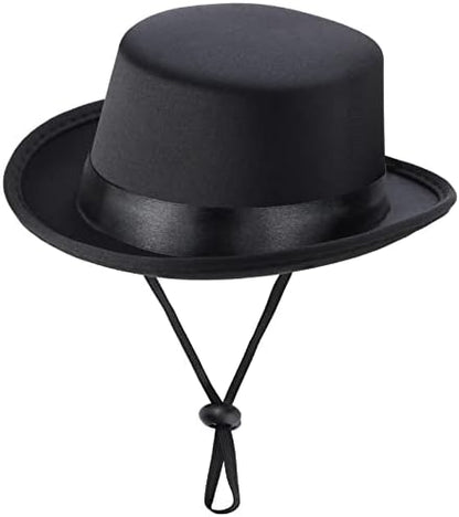 Yewong 2-Piece Pet Formal Accessories Set - Top Hat with Tuxedo Bandana Collar for Dog & Cat (Set-E) - Image 2