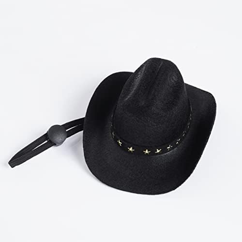 choyaxo Pet Cowboy Costume Halloween Costumes for Dogs Cat Cowboy Hat with Bandana Scarf- Black, Small - Image 3