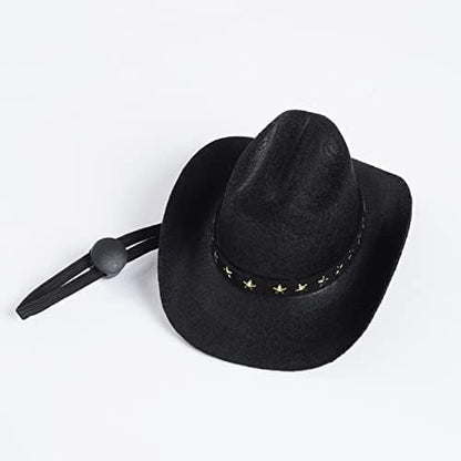 choyaxo Pet Cowboy Costume Halloween Costumes for Dogs Cat Cowboy Hat with Bandana Scarf- Black, Small - Image 3
