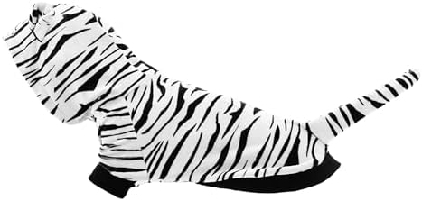 NACOCO Halloween Dog Tiger Costume - Pet White Tiger Cosplay Clothes Coat Hoodie Outfits Cute Warm Winter Apparel for Small and Medium Dogs(White, XL) - Image 6