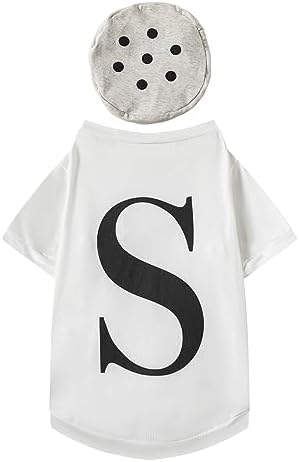 Salt and Pepper Dog Costume Halloween Pet Dog Cosplay Salt & Pepper Theme Costume (White, X-Large) - Image 2