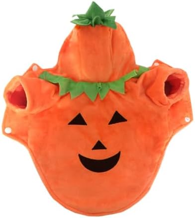 Dog Cat Halloween Pumpkin Costume, Pet Cosplay Costumes, Puppy Fleece Hoodie Coat for Small to Medium Dogs(X-Large) - Image 6