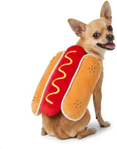 Hot Dog Costume for Dogs, Funny Hot Dog Dog Costume with Adjustable Fit, Cute Pet Halloween Costume for Small Dogs,Cats, Dog Costume for Halloween Party Cosplay - Image 2
