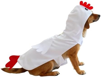 Dog Halloween Costumes Dog Chicken Costume Halloween Pet Clothes for Halloween Pet Party Cosplay (White, Large) by Unknown