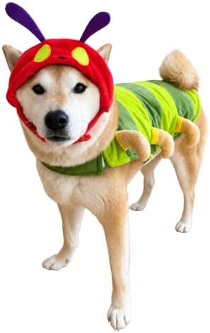 ComfyCamper Cute Caterpillar Costume Headpiece Cape Dog Halloween Costumes, L - Image 2