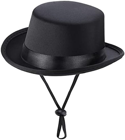 Yewong 2-Piece Pet Formal Accessories Set - Top Hat with Tuxedo Bandana Collar for Dog & Cat (Set-D) - Image 2