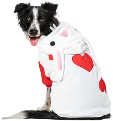 NACOCO Halloween Rabbit Dog Costume - Pet Christmas New Year Hoodie Warm Party Coat Outfit for Small and Medium Cat Dog Clothes(Red Rabbit,L) by HOME