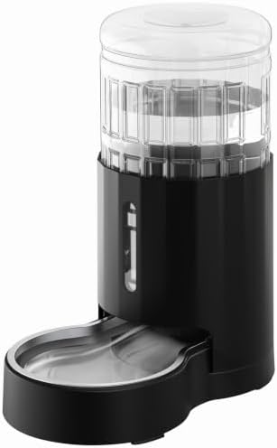 CZPET 5L Gravity Water Bowl Dispenser for Cats and Dogs (Black)