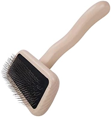 Chris Christensen Karben II Slicker Brush for Dogs, Groom Like a Professional, Ideal For All Coat Types, Remove Shedding Coat, Tangles and Dead Undercoat, 17 mm Stainless Steel Pins, Small by ChrisChristensen