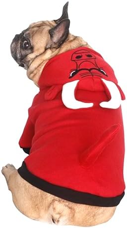 iChoue French Bulldog Halloween Red Bull Costume Clothes Hoodies, M - Image 3