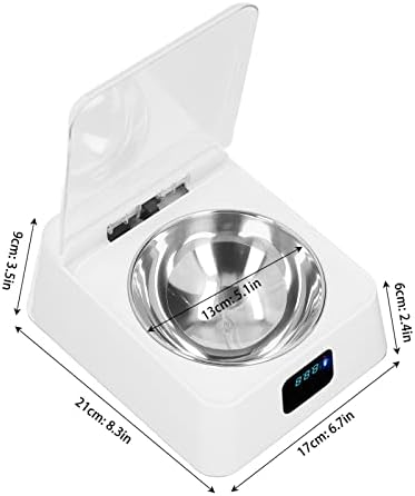Automatic Pet Feeder for Cats, Induction Lid Opening Rechargeable Dog Cat Feeding Bowl, Smart Dog Cat Bowl Pet Food Dispenser for Small Medium Dog Cat