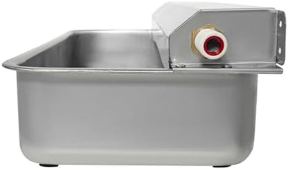 Automatic Water Dispenser for Dogs 2 Gallon/7.57L Stainless Steel Water Bowl Outdoor Dog Drinking Waterer Feeder Auto Fill Pet and Livestock Waterer Feeder Fits GHT 3/4" Faucet Wide Mouth