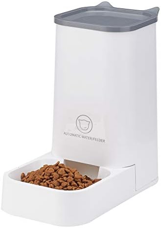 XhuangTech Automatic Feeder Set, 1-Gallon Water Dispenser and 2.1kg Pet Food Feeder, Small Pet Waterer and Feeder, Self-Dispensing, Polypropylene Material, For Cats and Dogs