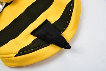 Relibeauty Dog Bee Costume, Cute Cat Bumblebee Outfit with Cap and Wings for Halloween Themed Party, Yellow, L - Image 6