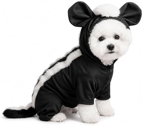 Dansydaisy 1 Set Small Dog Skunk Costume Halloween Pet Cosplay Costumes by Dansydaisy