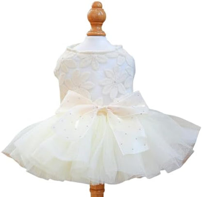 Fashion Sweet Puppy Dog Blingbling Princess Skirt Pet Dog Lace Cake Camisole Tutu Dress C-White XL by MaruPetyourkidsfriends
