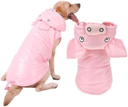 FLAdorepet Halloween Pink Pig Dog Costume Small Large Dog Piglet Outfit,5XL by FLAdorepet